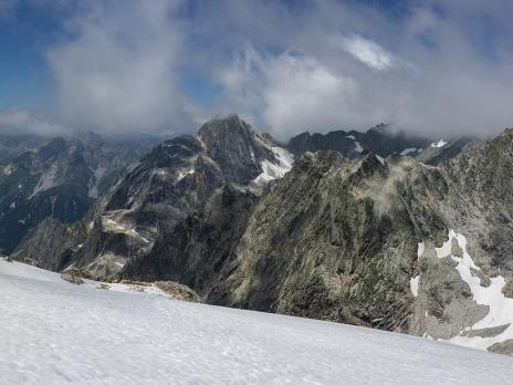 descente sur le glacier de la Glière
