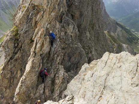 Remontée après le saut, très impressionnant.