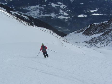 Ski de randonnée dans le Beaufortain - descente Croix de Bagnaz