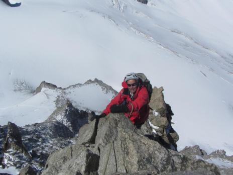Dent du Géant les derniers mètres avant le sommet