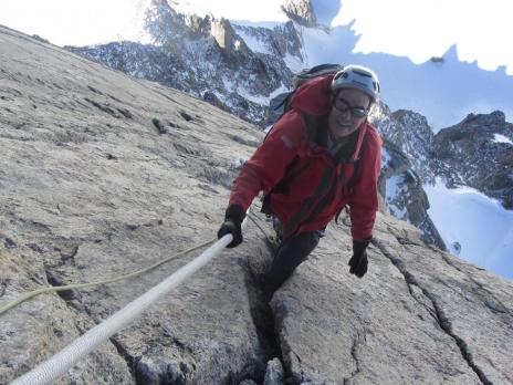 Dent du Géant cordes fixes en face nord
