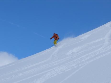Descente vers Bonneval sur Arc