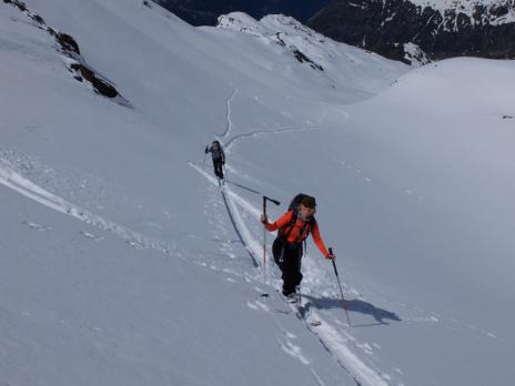 Neige poudreuse en haut
