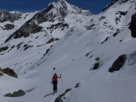 En remontant vers l'arête de Montseti