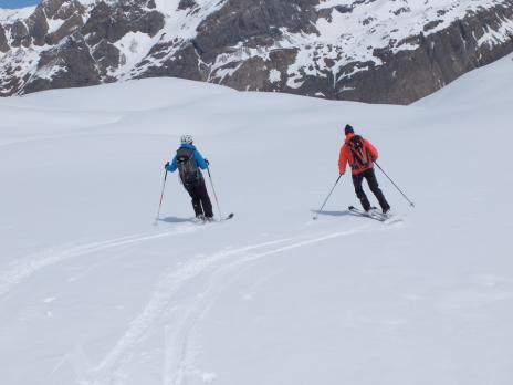 Neige de printemps à la descente