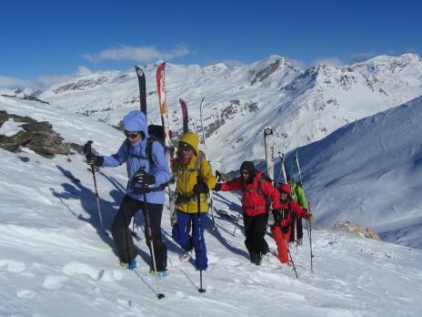 Ski de randonnée à Val d'Isère - montée à la Pointe de Bezin
