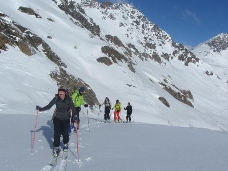 Ski de randonnée à Val d'Isère - montée à la Pointe de Bezin