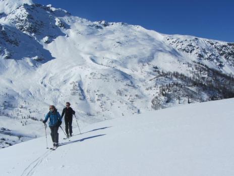 Ski de randonnée en haute Tarentaise. montée au Col de Montséti