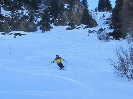 ski hors piste aux Arcs - Couloir de Chavonne