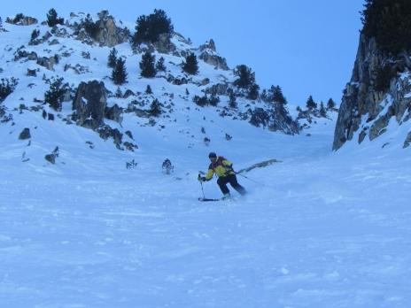 ski hors piste aux Arcs - Couloir de Comborsière
