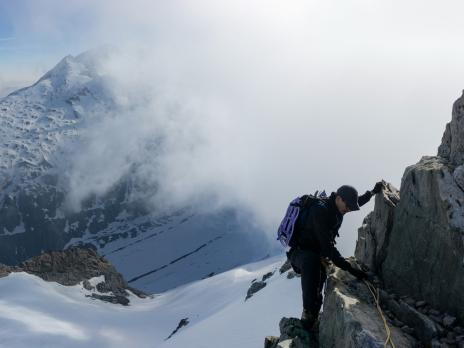 Sur l'arête est du mont Tondu