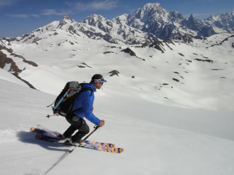 Belle neige à la descente