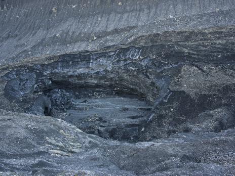 un effondrement sur le glacier de Pramort