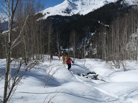 Randonnée à ski à Vaugel