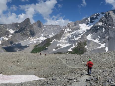 En arrivant au refuge du col de la Vanoise