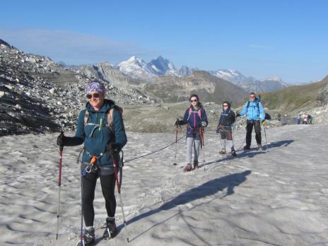 Randonnée glaciaire en Vanoise le glacier de Rhêmes Golette.