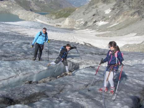 Randonnée glaciaire en Vanoise le glacier de Rhêmes Golette.