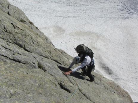 Tête de Bellaval dans la voie Mystère de l'Espadon - Guides des Arcs