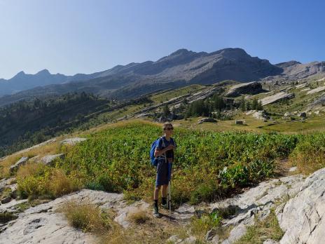 à l'approche des "eaux tortes", un lac qui rappelle les "pozzi" corses.