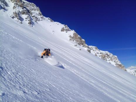 Ski hors piste à Val d'Isère - Couloir de la Table