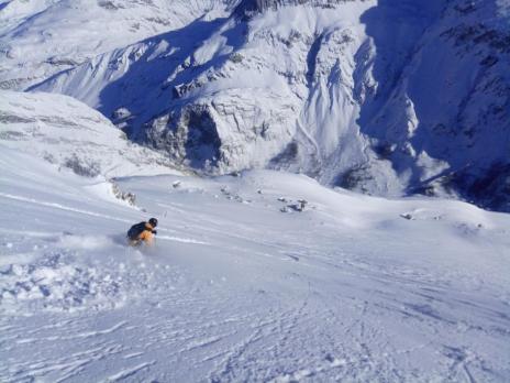 Ski hors piste à Val d'Isère - Couloir de la Table