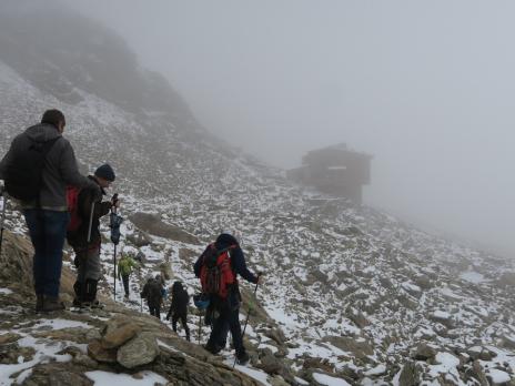 En arrivant eu refuge Robert Blanc