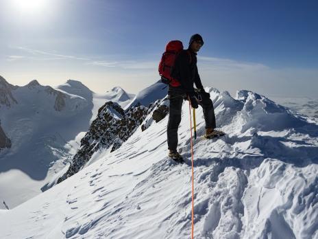 Arrivée au sommet occidental, 4479m