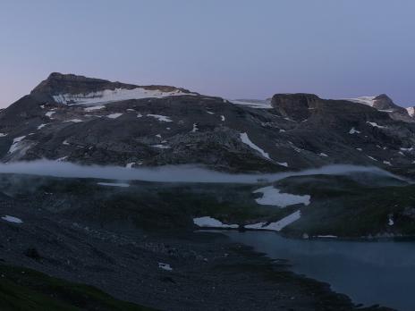 petit jour sur le col de la Vanoise