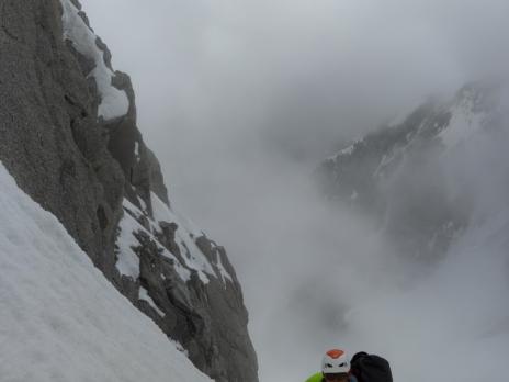 les pentes raides qui donnent accès au col Eccles