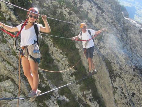 La via ferrata des Bettières à Peisey Vallandry