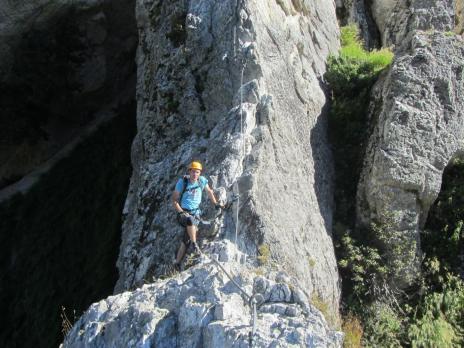 La via ferrata des Bettières à Peisey Vallandry