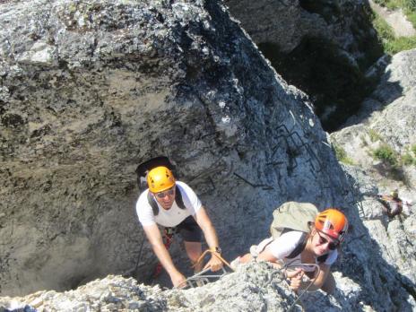 La via ferrata des Bettières à Peisey Vallandry