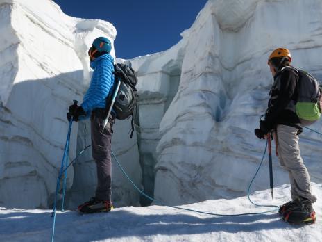 Sur le glacier des Glaciers