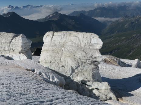 Sur le glacier des Glaciers
