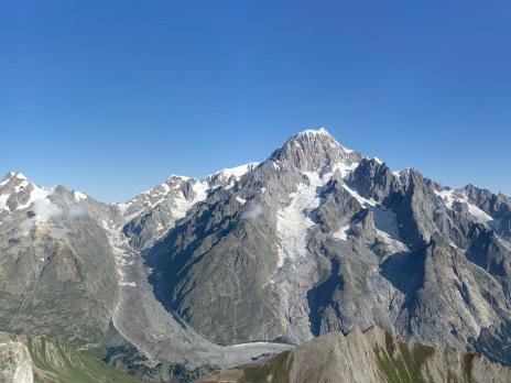 vue sur le mont Blanc depuis le sommet : impressionnante!