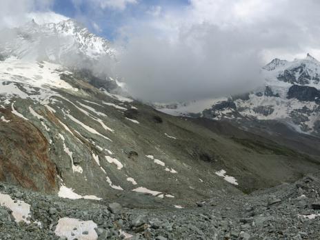 Sous le Weisshorn, au col Milon