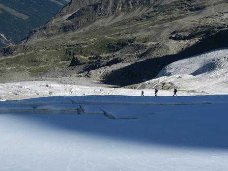 Sur le glacier