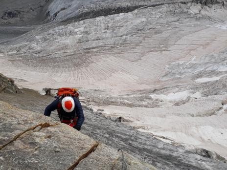 Sur la Via ferrata en montant