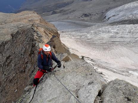 Sur la Via ferrata en montant