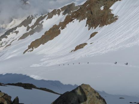 Sur le glacier des Glaciers