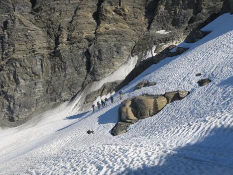 sur Le glacier