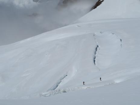 Sur les immenses glaciers