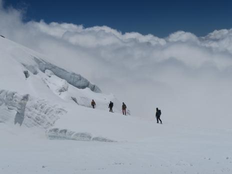 Sur les immenses glaciers