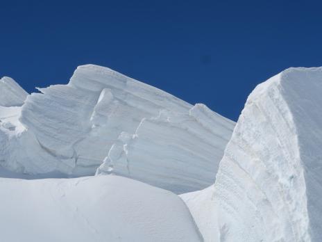 Sur les immenses glaciers