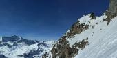 La brèche depuis le début de la descente versant sud.
