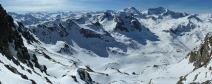 Vue vers le sud pendant la descente.