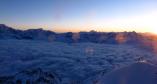 Levé du soleil depuis l'Aiguille Rouge  massif de la Vanoise
