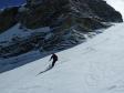 Descente par le couloir des rochers du Génépy.