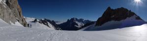 L'approche sur le glacier