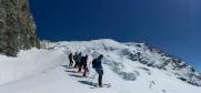 Descente rive droite du glacier du Geay.